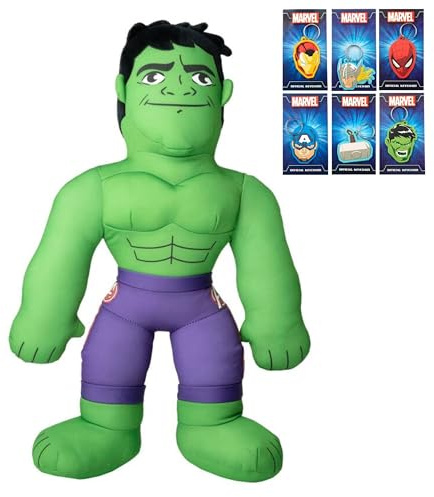 Hulk Plüschfigur von Sambro mit Soundfunktion ca. 40 cm + 1 Schlüsselanhänger