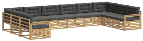 vidaXL Sofagarnituren Massivholz Akazie, Bequeme Gartensofa, modernes Eckmöbel, Robustes Loungemöbel, schickes Set für die Terrasse