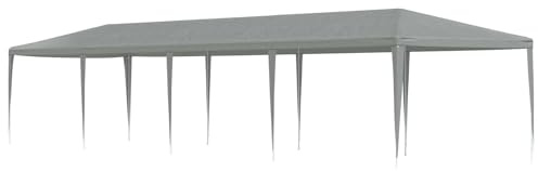 vidaXL Partyzelt Hellgrau 1200 x 300 x 255 cm PE und Stahl, Gartenpavillon, rechteckig, modern, wasserabweisend, UV-beständig, Robustes Partyzelt für Outdoor-Events