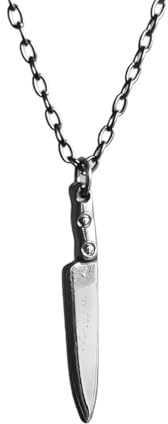 NHTISGRUE Personality Creative Gun-black Mini Knife Pendant Necklace for Men Women Hip-hop Rock Punk Collar Chain Jewelry Accessories Gift