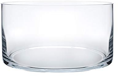 Royal Imports Vase en Verre décoratif pour la Maison ou Le Mariage – Forme cylindrique, 10,2 cm de Haut, Ouverture de 20,3 cm, Transparent