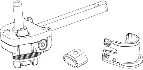 MACO RUSTICO Ladenrasthalter BLR, gerader Kloben, Gr. L140 , links, schwarz