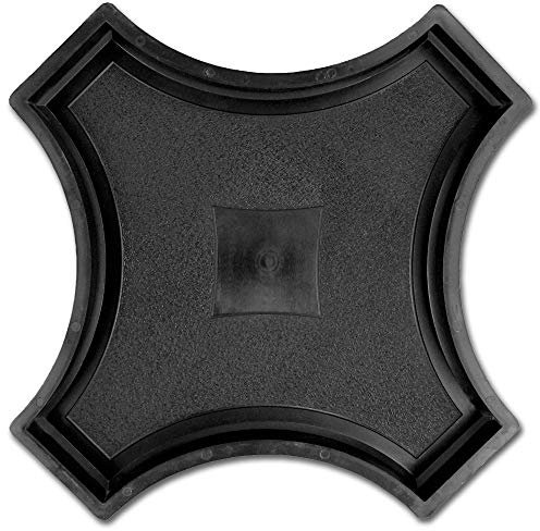 @tec Betonform Schalungsform Gießform Plastikformen für Beton - Ergänzungsstück/Kreuz zum Trittstein Kreis mit Stern ca 49cm - Trittsteinplatte - Gehwegplatte - Trittplatte