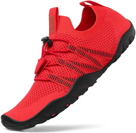 SAGUARO Chaussures de Randonnée d'été Unisexes Chaussures de Sports Nautiques pour Homme Chaussures de Natation Antidérapantes avec Trous d'évacuation Rouge 41 EU