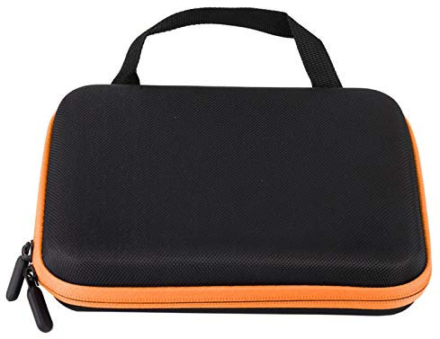 Aufbewahrungskoffer für ätherische Öle 63 Steckplätze Tragbarer Aromatherapie-Ölbeutel-Koffer Box Organizer-Halter mit Tragegriff für Reise und Aufbewahrung(Leuchtendes Orange)