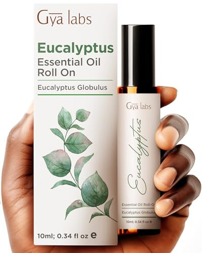 Gya Labs Eukalyptus Ätherisches Öl Roll on - 100% Reines Natürliches Eukalyptusöl-Roller - Blättriger, Holziger Duft (10 ml)