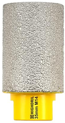 HIGHDRIL Mèche de fraisage diamant pour agrandir et façonner le trou, diamètre 35 mm, foret à sec pour porcelaine, céramique dure, granit et marbre
