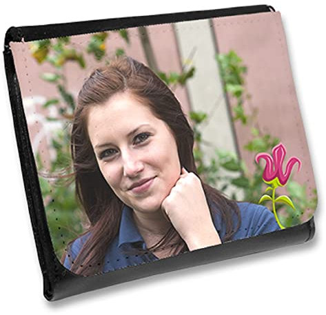 Geldbörse Geldbeutel mit Foto und Text selbst gestalten für Damen und Herren Magnetverschluss Robustes Kunstleder Brieftasche Kinderportemonnaie Portmonee