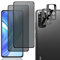 Panzerglasfolie für Xiaomi Mi 10T / 10T Pro, Sichtschutz Schutzfolie Anti-Spy Privatsphäre Tempered Glas Dunkel Privacy Folie Blickschutzfolie Displayschutzfolie mit Kamera Linse Folie (2 +2 STÜCKE)