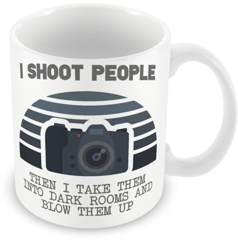 Mug Gift for Photographers - I Shoot People and Blow Them Up
