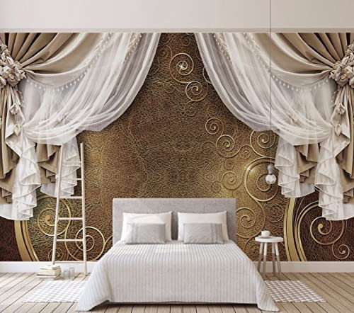 Bacaz 8D Relief Leder Textur Vorhang Tapete Wandbild Für Schlafzimmer Sofa Hintergrund 3D Wandbild Tapete Wanddekor*300 * 210cm