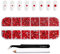 Beadsland Strasssteine für Makeup,8 Größen 2500pcs Kristall flache Rückseite Strasssteine Gesicht Edelsteine für Nägel Handwerk mit Pinzette und Wachsstift,Helles Rot,SS4-SS30