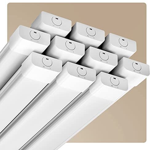 Anten 10 x LED Feuchtraumleuchte 150cm | 45W Feuchtraumlampe | Neutralweiß 4000K 4950LM Werkstattlampe | IP65 Wasserfest Wannenleuchte | Wasserdicht Kellerleuchte für Büros Keller Werkstätten Garage