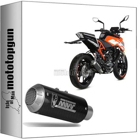 mivv pot d'echappement racing nocat mk3 carbon compatible avec ktm 125 duke 2017 2018 2019 2020 mototopgun