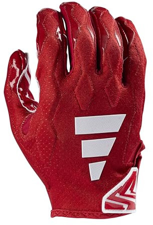 adidas Freak 6.0 Padded Receiver Football Gloves, Red/White, X-Large