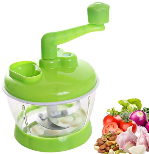Procesador de alimentos manual, manivela manual Procesador de verduras Cortador de cebolla portátil Cortador de ajo Picadora de carne de cocina Picadora de verduras para verduras, jengibre, frutas, nu