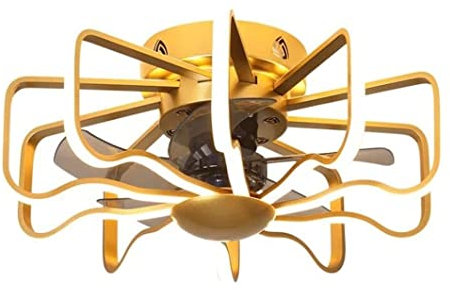 Ceiling Fan with Light Ceiling Fan Light 22.8'' Caged Ceiling Fan With Lights Remote Control, Farmhouse Bladeless Ceiling Fan With Light, Modern Small Bedroom Fan Fan Light Indoor Ceiling Fan ( Size :