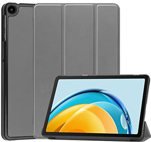 Funda inteligente para tablet Huawei Matepad SE 10.4, funda de tableta inteligente de tres pliegues, funda a prueba de golpes con encendido y apagado automático, gris