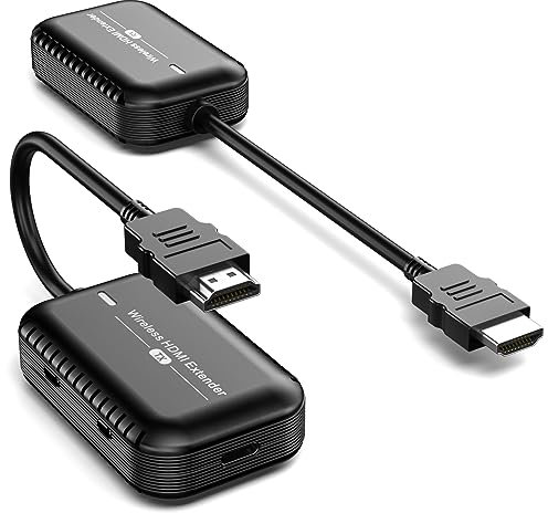 BDFFLY Émetteur et Récepteur sans Fil HDMI, 1080p@60Hz 30m/98ft Prise en Charge 5GHz Streaming vidéo et Audio vers Projecteur/Moniteur TV HD pour Ordinateur Portable