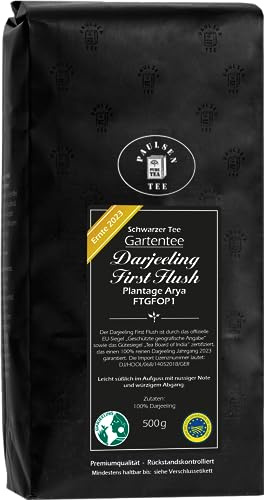 Gartentee - Plantage Arya, Darjeeling First Flush FTGFOP1, Ernte 2023, 500g Paulsen Tee Schwarzer Tee rückstandskontrolliert