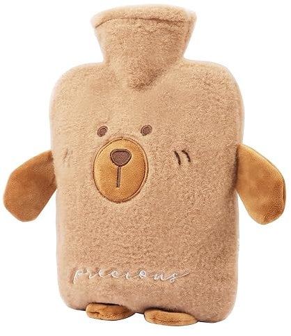 FIVAVA Wärmflasche mit Bezug 2L, Wärmflasche Kinder Groß mit Kuschelweichem Bezug, Wärmflasche Tier, Hot Water Bottle Geschenke für Familie und Freunde