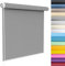 Fensterrollo für Fenster & Türen 40 x 220 cm Blickdicht, Sichtschutz, Blendschutz Deckenmontag Seitenzugrollo Inkl Montage-Teile, für Fenster und Türen, Hellgrau