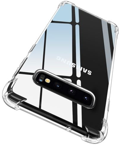 Garegce Coque pour Samsung Galaxy S10 Plus, Transparente Silicone Bumper TPU Souple Antichoc, Protection Cover pour Samsung Galaxy S10 Plus - 6.4 Pouces - Transparente