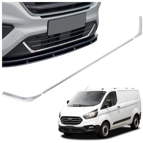 CHROMEMASTER | Kompatibel mit Ford Transit Custom 2018-2023 | Chromleisten Stoßstange Vorne, untere Zierblende der Frontschürze, Rostfreier Stahl Poliert | Attraktives Erscheinungsbild des Fahrzeugs