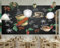 Fototapete 3D Effekt 3D Tapete Handgezeichnete Kaffeebohnen Auf Der Tafel Fototapete Wandgemälde Vlies Wohnzimmer Schlafzimmer Flur Wanddekoration 450(W) X315(H) Cm