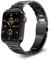 FiNESTONE Cinturino in metallo per Apple Watch, in acciaio inox, compatibile con Apple Watch da 42mm, 41 mm, 40 mm, design sottile scavato per iWatch serie 9/8/7/6/5/4/3/2/1, SE, unisex, nero
