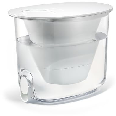 LifeStraw Home High-Capacity Water Filter Dispenser, 35-Cup, White, BPA-Free Designed for Everyday Protects Against Bacteria, parasites, microplastics, PFAS, Lead, and Improves Taste