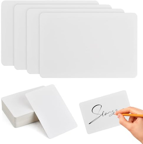 heavenlife 100 Blätter Kraftpapier Karten Weiß, Blanko Karteikarten 10X15cm, Wortkarten Vokabelkarten Lernkarten Visitenkarten Papier, Memory Karten zum Selbstgestalten, Postkarten