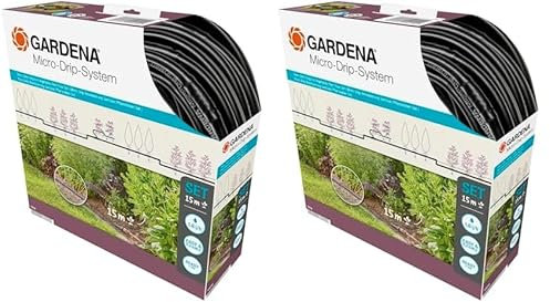 Gardena Start Set Pflanzreihen S: Micro-Drip-Gartenbewässerungssystem zur schonenden, wassersparenden Bewässerung von Reihenpflanzungen (13010-20) (Packung mit 2)