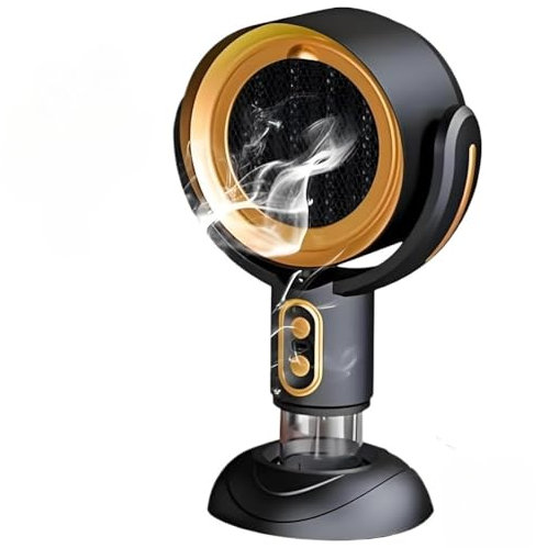 High Efficiency Portable Smoke Away Purifier Fan - Kitchen Vent Hood for Smoke Air, The Highfan (Gold, Rechargeable)