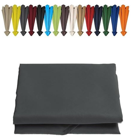 SMELEDFCFK Copertura Per Ombrellone Da Giardino Di Ricambio Telo Di Ricambio Per Ombrellone 6 Stecche 8 Stecche 200cm 270cm 300cm, Baldacchino Per Ombrellone Piscina Mercato Patio Giardino Esterno(Gre