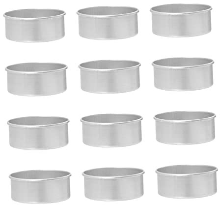 DIYEAH 100Piezas Contenedor de Vela de Aluminio de Unidades Tenedor Vacío para Fabricación de Velas Diseño Cóncavo Material Duradero y Seguro para Proyectos DIY y Cera de Soja