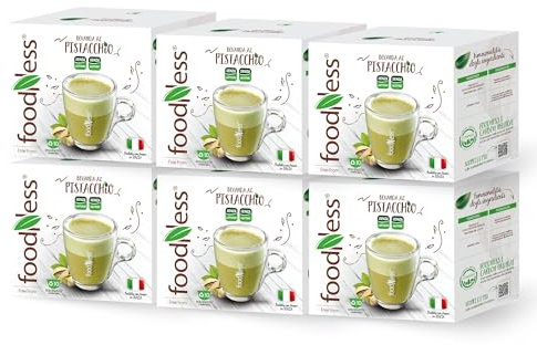 foodNess, 6 Box da 10 Capsule da 12g l'una, Bevanda al Pistacchio, Gusto Unico e Intenso, Ideale per Macchine comp. con sistema Dolce Gusto