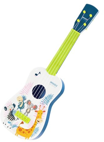 LALADEFIEE Ukulele Kleines Modell mit Sicheren Saiten Pädagogisches Musikspielzeug für Ab Jahren Leichtes Gitarreninstrument für Musikförderung und Geschenkideen Zufällige Zufällige Farbe