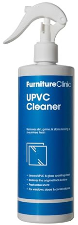 Furniture Clinic UPVC Cleaner - Clean PVC & Composite Doors, Window Frames, Sills & Glass - For Conservatory Frame & Roof Dirt - Hard Plastic & Perspex Cleaner - 500ml UVPC Cleaning Spray