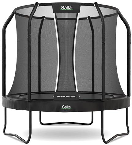 Salta Premium Black Pro - ø260cm - TÜV geprüft - Schwarz - Outdoor Trampolin, Gartentrampolin, Rund - Schwarz