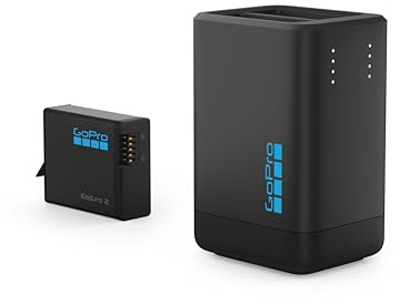 Caricabatterie doppio GoPro + batteria Enduro 2 (serie MISSION 1 + HERO13 Black) - Accessorio ufficiale GoPro