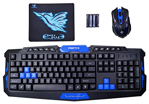 Millya 2.4 GHz wireless Gaming tastiera e mouse Combo set di tappetini con 1600DPI per desktop, PC, laptop