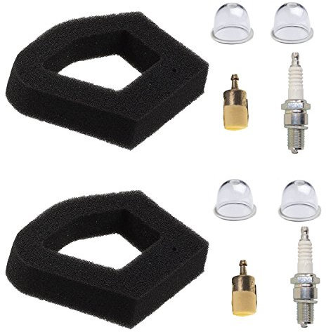 OxoxO 17211-Z0Z-000 Luftfilter Kraftstofffilter Zündkerze Primer Glühbirne kompatibel mit Honda GX35 HHT35 HHT35S Rasentrimmer Freischneider (2 Set)