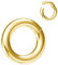 NewkeepsR 6G×8mm Gold Anodised Surgical Steel Septum Hinged Clicker Segment Nose Helix Daith Cartilage Ring
