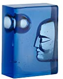 Kosta Boda Azur Moon Skulptur aus Glas, 15 x 11,2 x 6,3 cm, Blau