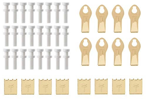 Takker Hardwall Refill Pack of 40-24 Hardwall Refills, 8 x Takker Picture Hooks and 8 x Takker Canvas Print Hangers - Hang Up to 12kgs - for Pictures Canvas Utensils and Tools