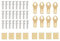 Takker Hardwall Refill Pack of 40-24 Hardwall Refills, 8 x Takker Picture Hooks and 8 x Takker Canvas Print Hangers - Hang Up to 12kgs - for Pictures Canvas Utensils and Tools