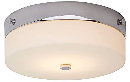 LED Deckenleuchte JANJA in Chrom Metall Glas Klassisch Schick IP44 Ø25cm Bad Lampe Badezimmer Licht