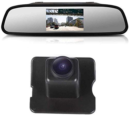 Dynavsal 【1280 * 720 Pixel 1000TV Linien Rückfahrkamera Kit】 4.3'' Rückspiegel Monitor + HD Nachtsicht Rückfahrkamera für Mercedes Benz E M ML R GL C Klasse W164 W251 ML350 ML450