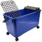 DEWEPRO® Profi Fliesenleger Wascheimer 22l inkl. 4 Laufräder, Bodensieb und Doppelrollenaufsatz